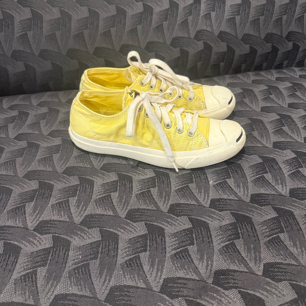 Y2K Jack Parcell Converse uni-sex Yellow Canvas Sneakers woman 7 Men 5.5